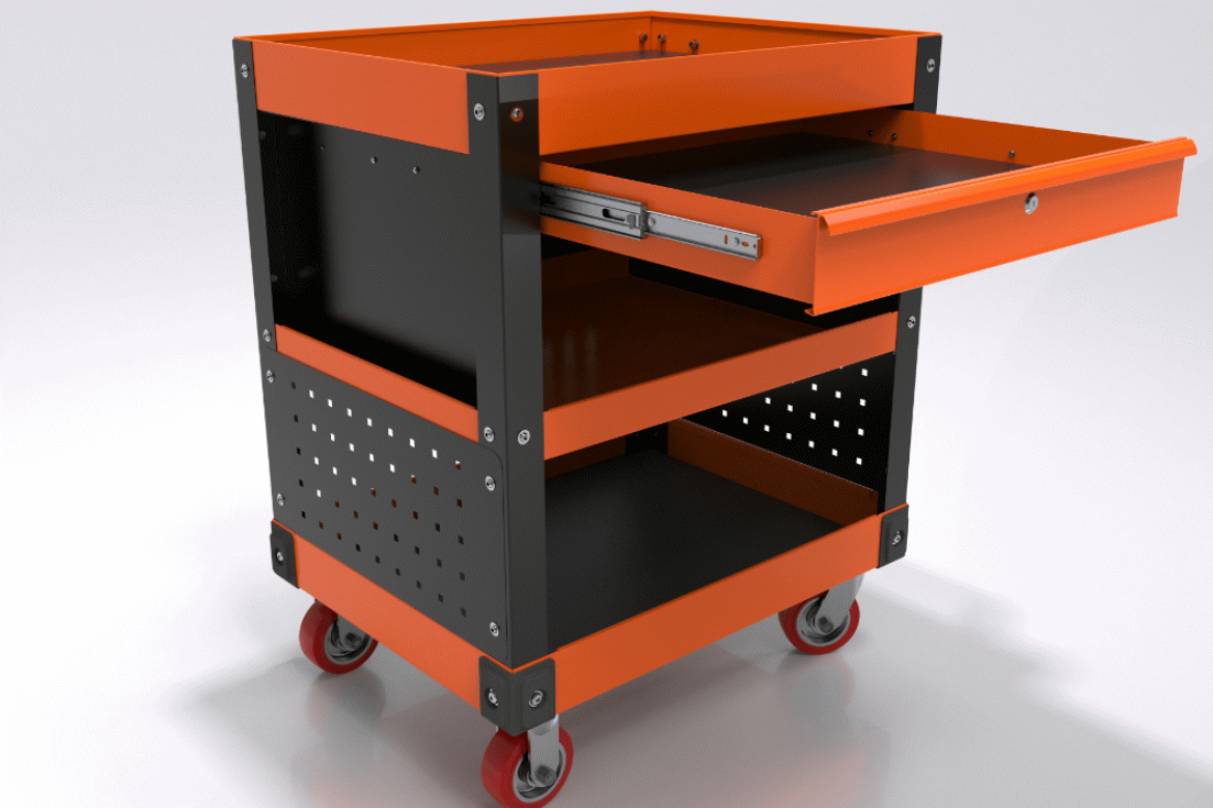 Heavy Duty Tool Cart Design